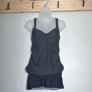 Motherhood Maternity Black and White Polka Dot Top